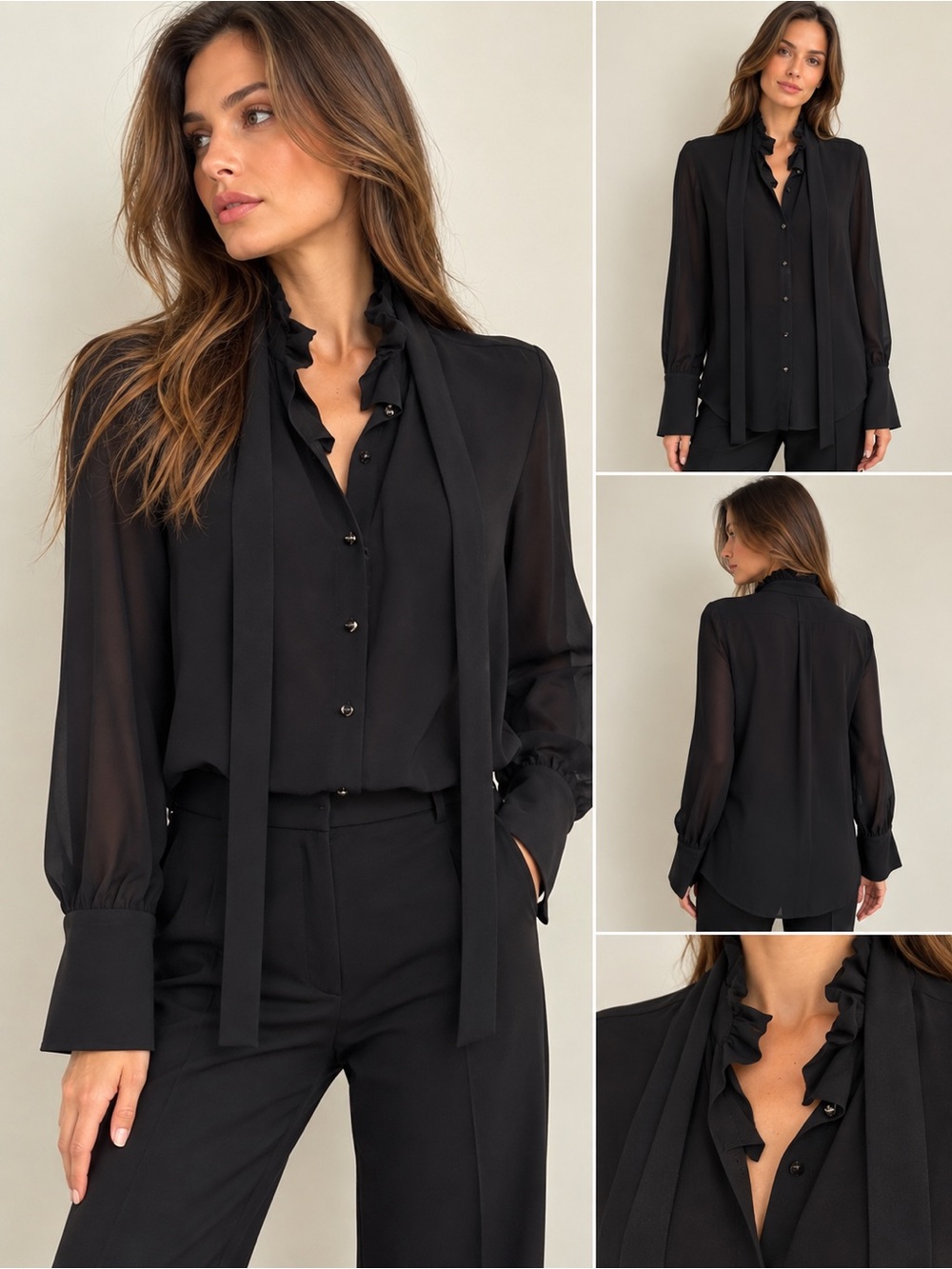 Valentino Silk Tie neck blouse IT 40